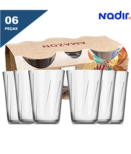 Jogo de Copos 6 Peas Nadir Amazon 190ml